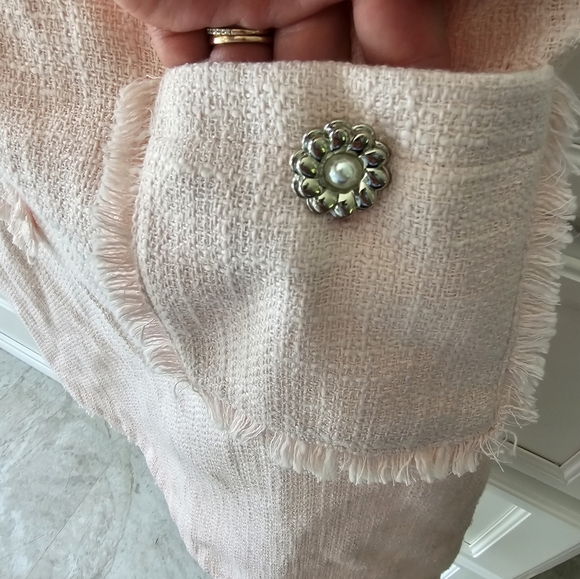 Karl Lagerfeld Paris Pink Tweed Sheath Dress Size 10 NWT - Picture 11 of 14